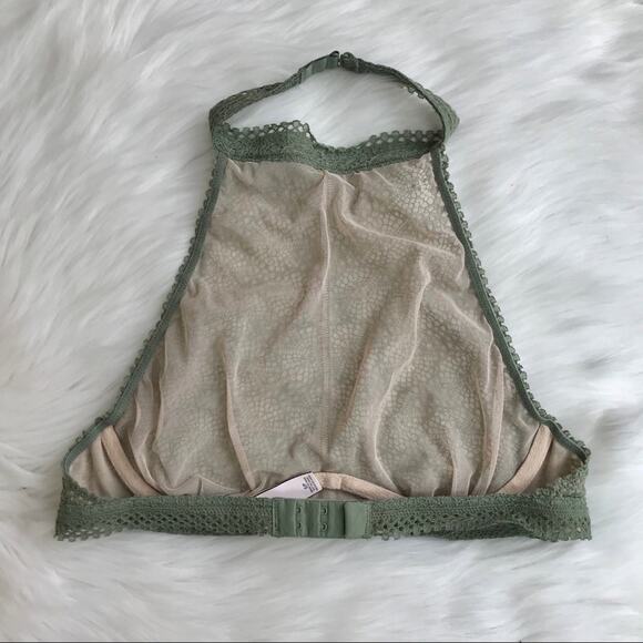 VS Very Sexy High Neck Unlined Lace Halter Bra - Picture 3 of 5